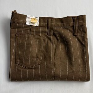 Rare Vintage ( Dead stock)Wrangler Brown Striped Pants